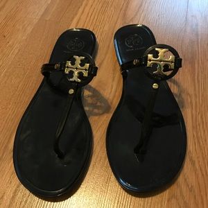 Tory Burch Mini Miller- Black Jelly Sandal size 8